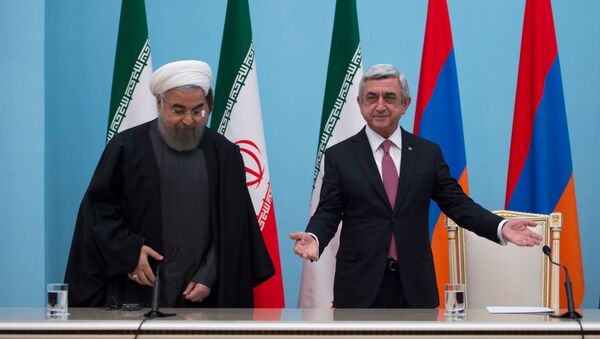 Президенты Ирана Хасан Роухани и Армении Серж Саргсян - Sputnik Արմենիա