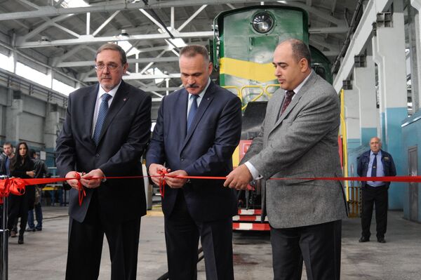 Церемонии ввода отремонтированного тепловоза в эксплуатацию - Sputnik Армения