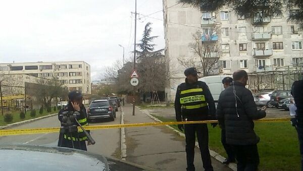 Полиция на месте спецоперации в Исанском районе столицы Грузии - Sputnik Արմենիա