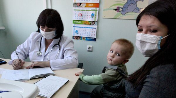Работа детской поликлиники во Владивостоке в период эпидемии гриппа - Sputnik Армения