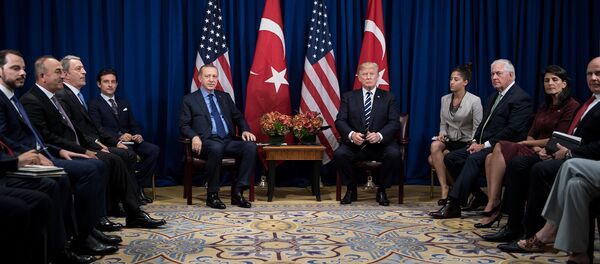 Встреча президентов Турции Р.Эрдогана и США Д.Трампа во время 72-ой Генеральной Ассамблеи ООН /21 сентября 2017/. Нью Йорк, США - Sputnik Армения