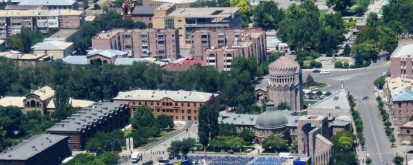 Эчмиадзин, вид с птичьего полета Эчмиадзин, вид с птичьего полета - Sputnik Արմենիա