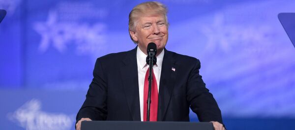 45-ый Президент США Дональд Трамп во время выступления на Конференции Консервативного Политического Действия (CPAC) /2017год/. Нэшнл-Харбор, Мэриленд, США - Sputnik Армения