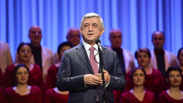Президент РА Серж Саргсян на 80-летии Национальной Академической хоровой капеллы Армении. - Sputnik Армения