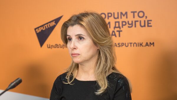 Марина Восканян на пресс-конференции Не умереть молодым - Sputnik Армения