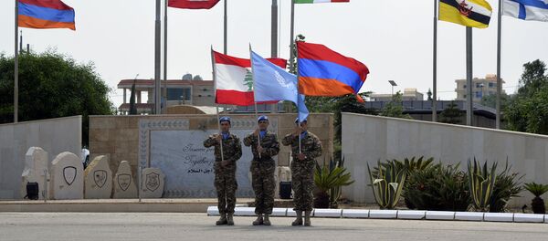 Армянский миротворческий контингент в военной базе Шама в Ливане - Sputnik Армения