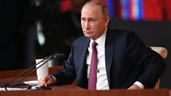 Ежегодная большая пресс-конференция президента РФ Владимира Путина - Sputnik Արմենիա