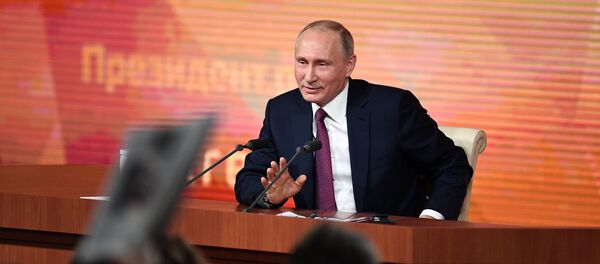 Ежегодная большая пресс-конференция президента РФ Владимира Путина - Sputnik Армения