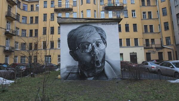 Граффити Михаила Галустяна в Санкт Петербурге - Sputnik Армения