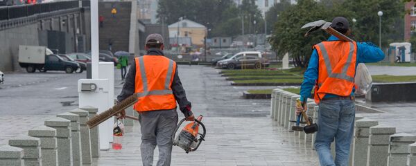 Гастарбайтеры в Москве - Sputnik Армения