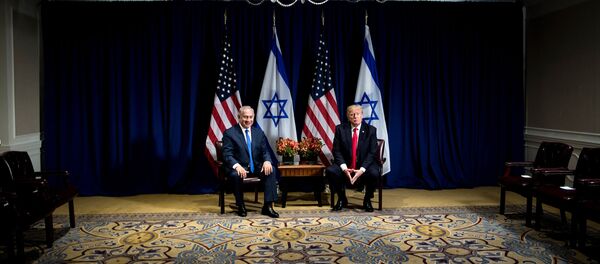 Премьер министр Израиля Беньямин Нитаньяху и Президент США Дональд Трамп во время 72-ой Генеральной Ассамблеи ООН /18 сентябрь 2017/. Нью Йорк, США - Sputnik Армения