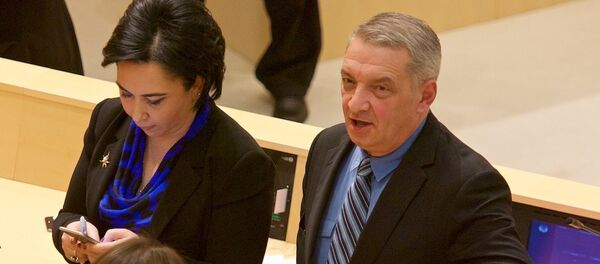 Георгий Вольский на заседании парламента Грузии Георгий Вольский на заседании парламента Грузии - Sputnik Армения