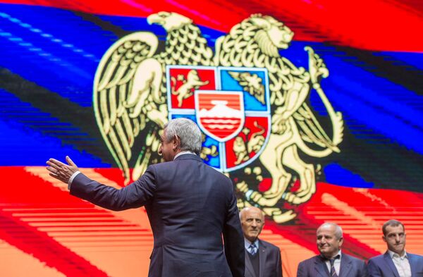 Президент Армении Серж Саргсян на церемонии чествования десяти лучших спортсменов Армении - Sputnik Армения