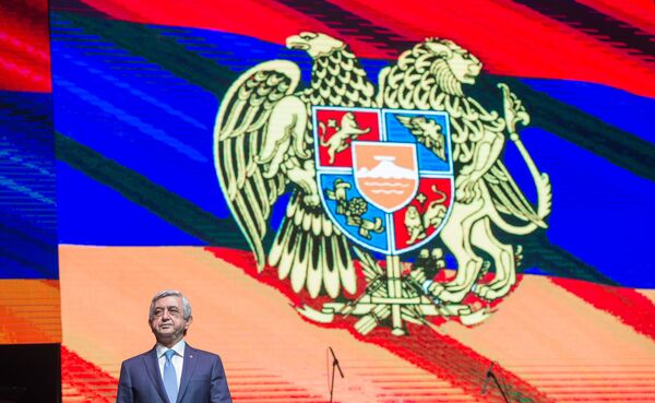 Президент Армении Серж Саргсян выступил с речью перед спортсменами на церемонии чествования десяти лучших спортсменов Армении - Sputnik Армения