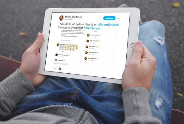 Скрин twitter-поста Моники Мхитарян - Sputnik Армения