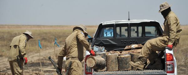 Работы по поиску и удалению мин ИГ в провинции Киркук в Ираке Работы по поиску и удалению мин ИГ в провинции Киркук в Ираке - Sputnik Армения